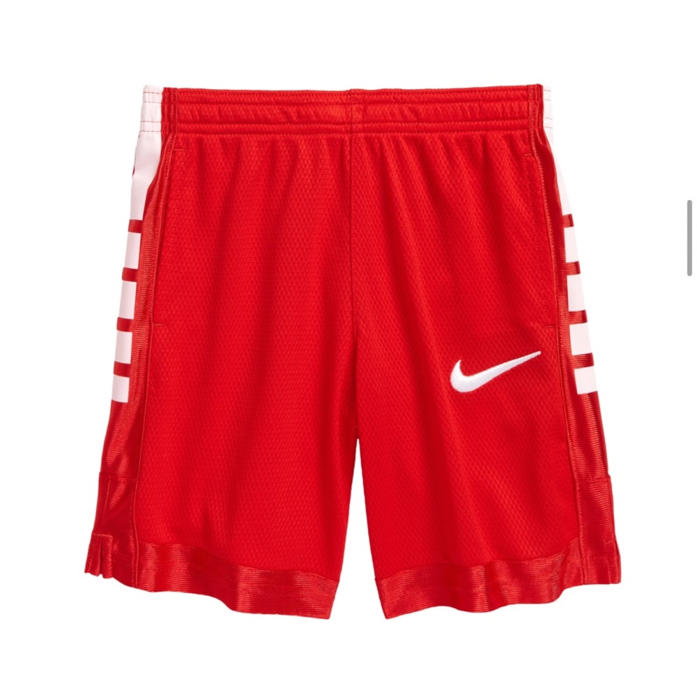 Nike boys dri-fit elite basketball shorts university red white size 2T ❤️🤍